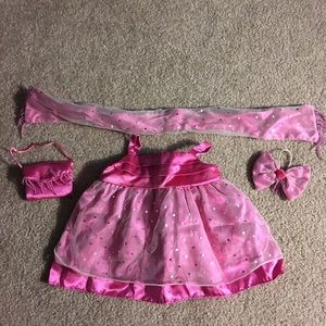 Build-A-Bear Pink Gown Set